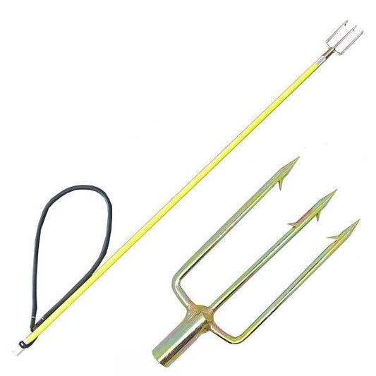 Spearfishing 3.5ft Fiber Glass Pole Spear Hawaiian Sling w/ 3 prong harpoon tip