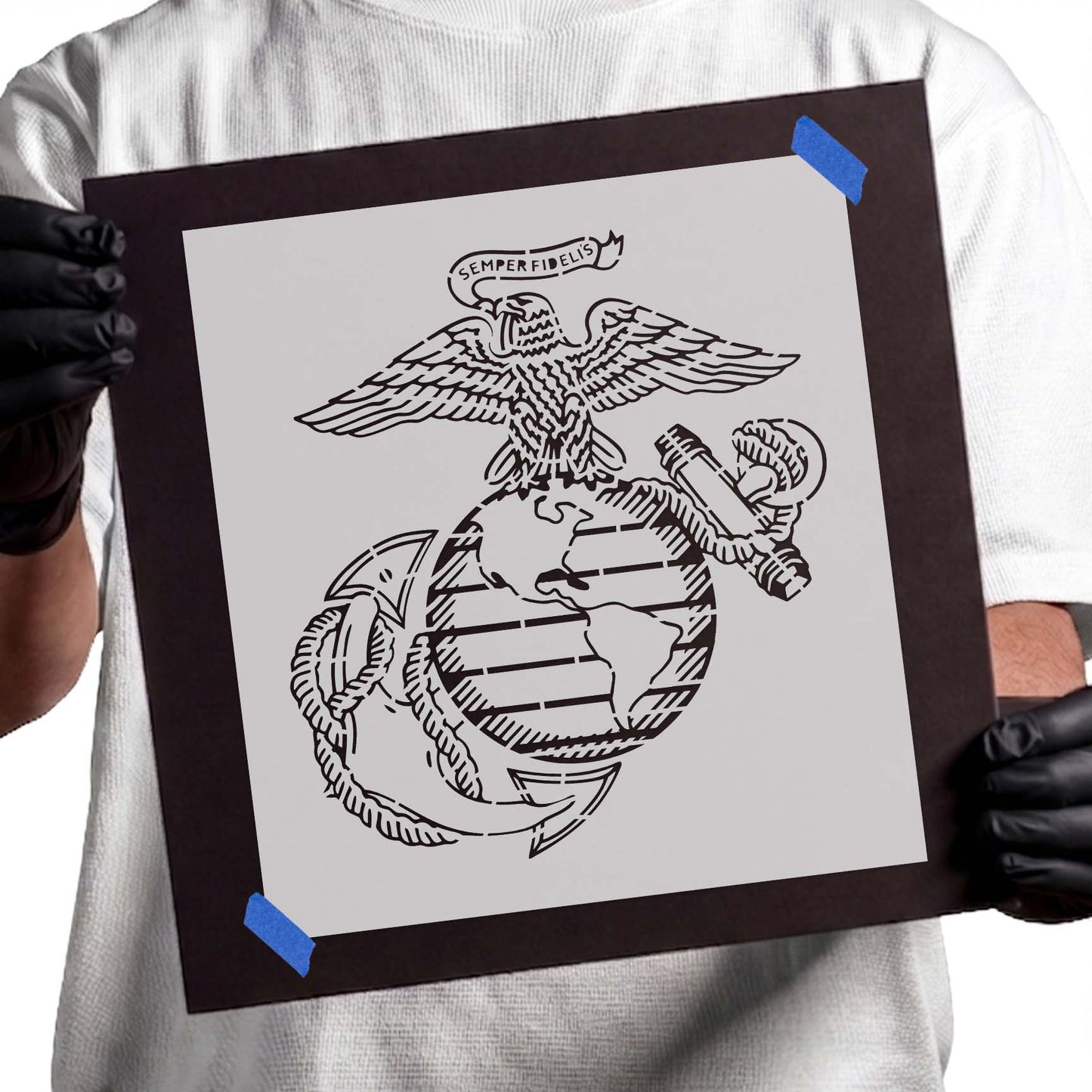 Semper Fidelis Logo Stencil