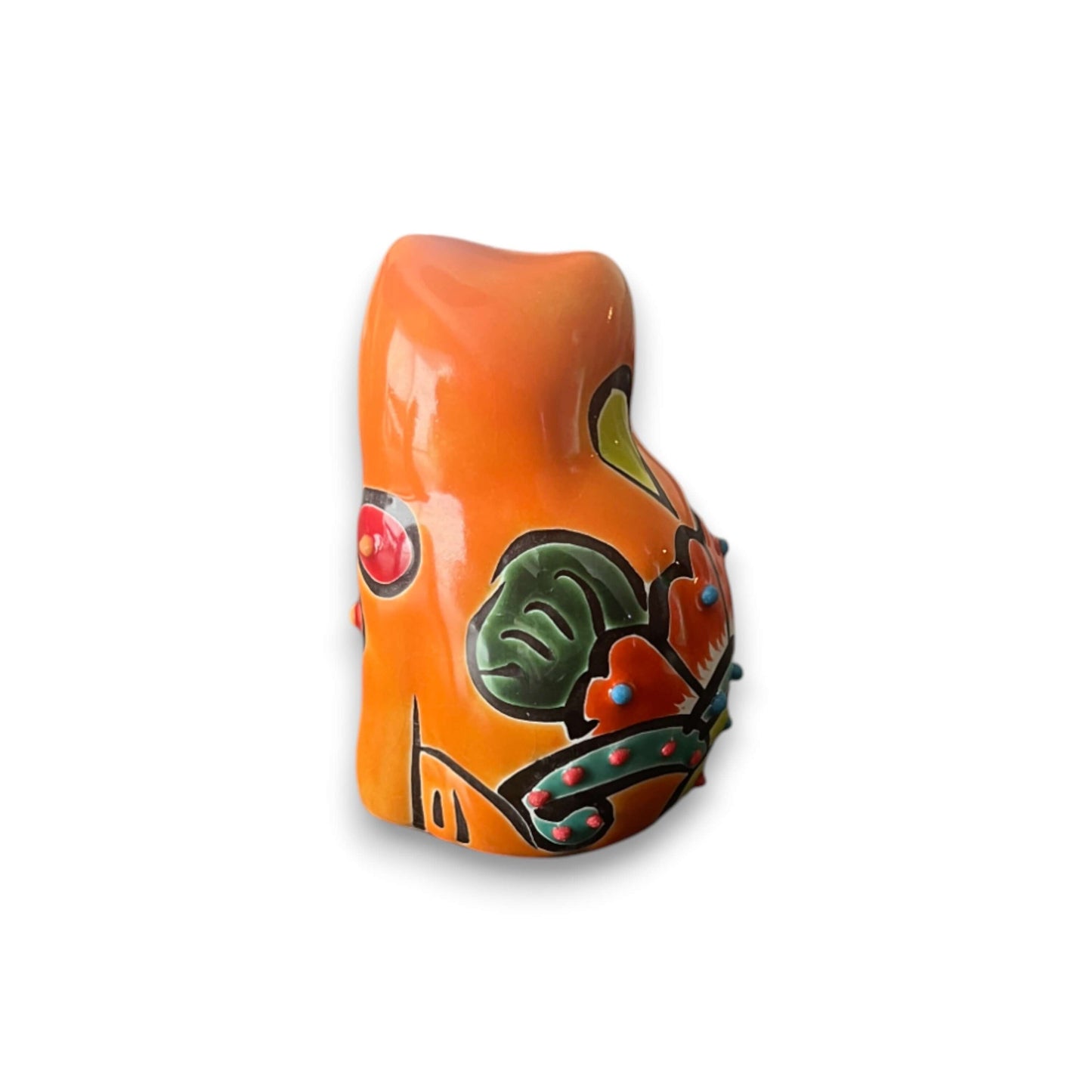 Set of 2 Small Talavera Cat Statues | Handmade Mexican Figurines