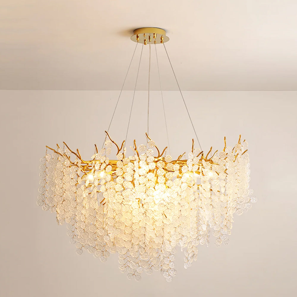 Shiro Noda Glass Coin Chandeliers