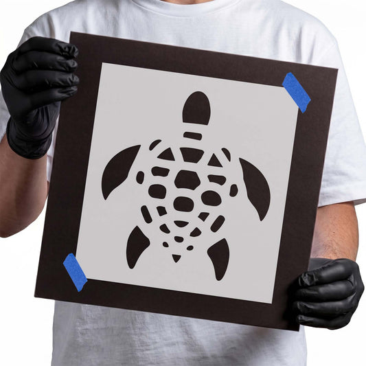 Simple Sea Turtle Design Stencil