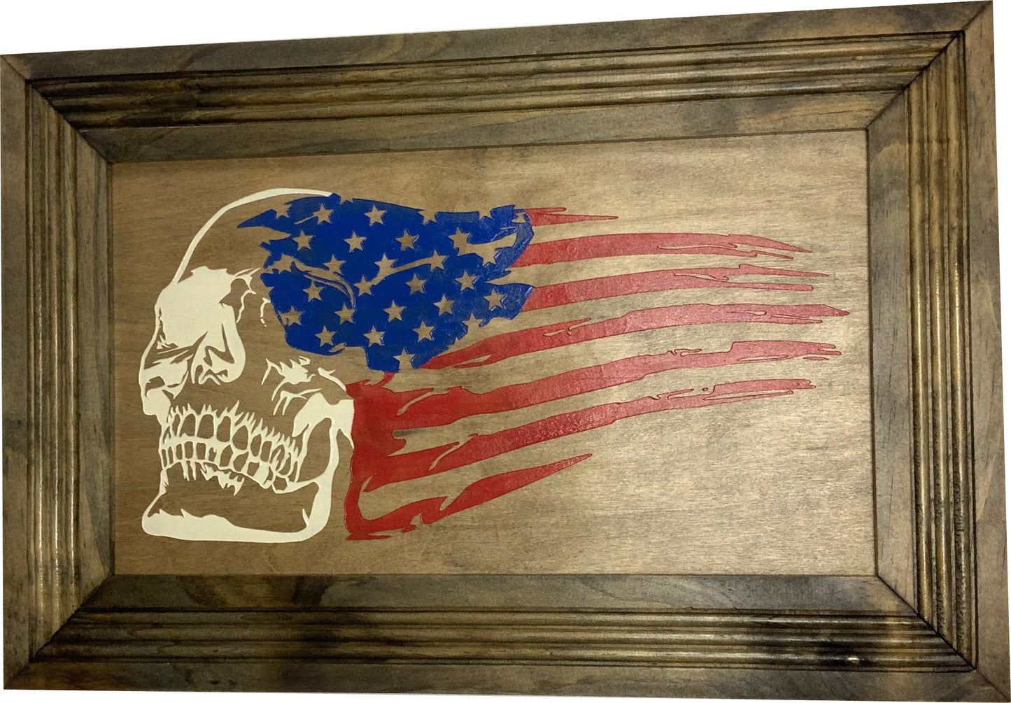 American Flag & Skull Hidden Gun Safe Concealed Furniture Quick Access