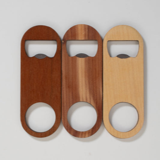Personalized Wood Veneer Small Bottle Opener