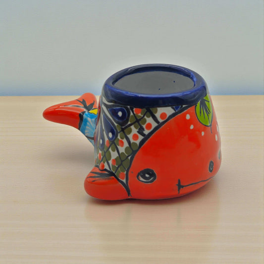 Small Talavera Whale Planter | Colorful Mexican Animal Pot