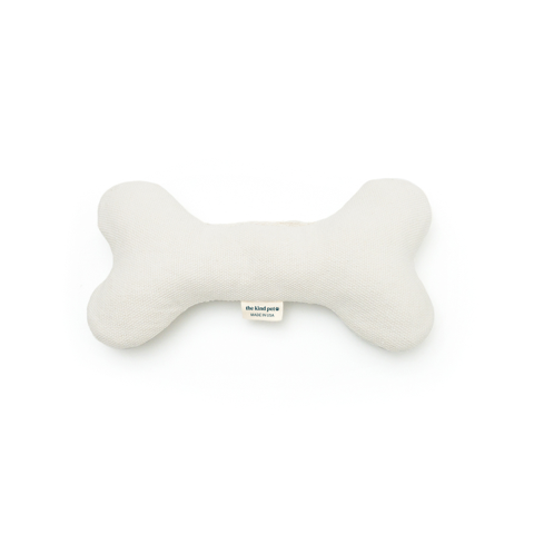 Plush Hemp Dog Toy Bone for Gentle Chewers | Boba & Vespa