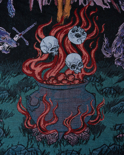 Thirteenth Hour - Moon Witch Woven Blanket