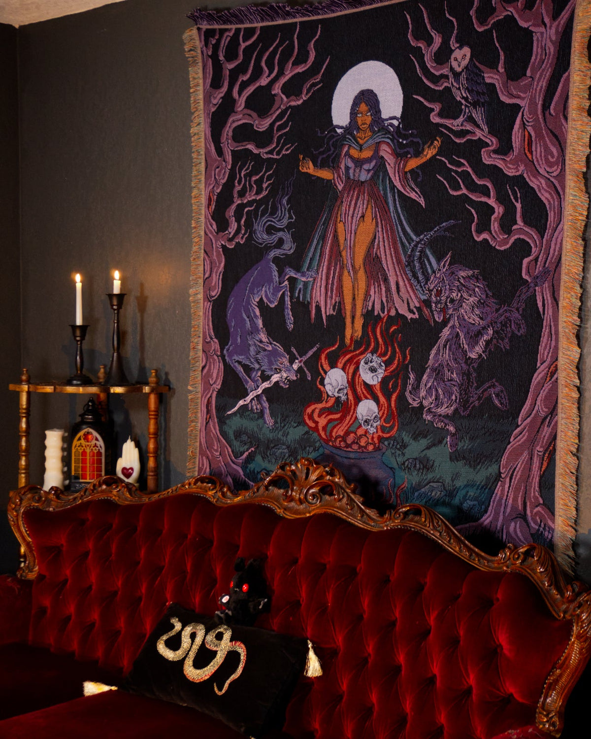 Thirteenth Hour - Moon Witch Woven Blanket