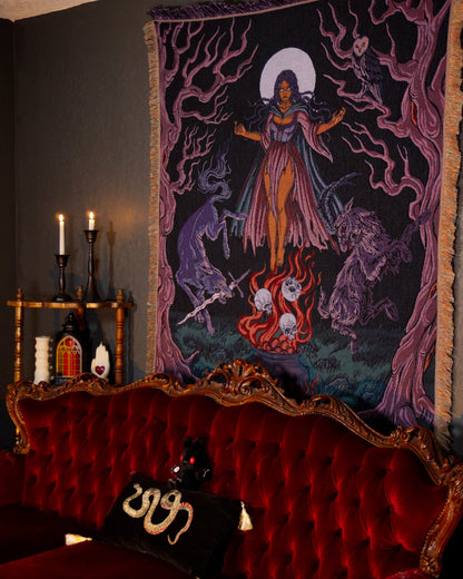 Thirteenth Hour - Moon Witch Woven Blanket