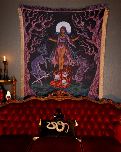Thirteenth Hour - Moon Witch Woven Blanket