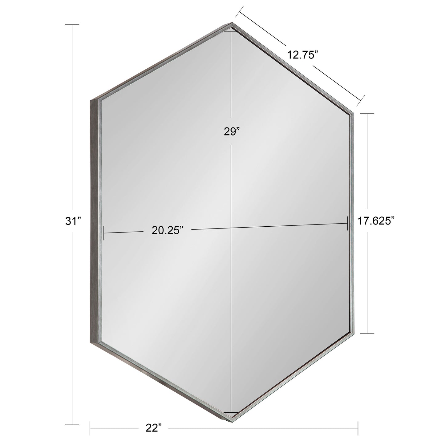 Rhodes Framed Hexagon Wall Mirror