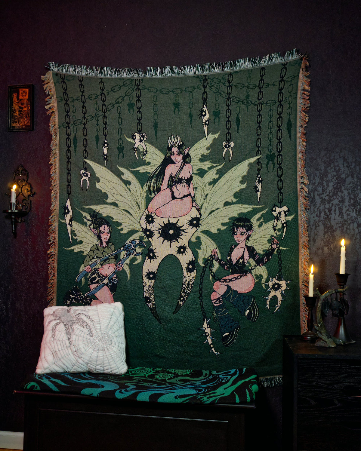 Tooth Decay - Dark Fairy Woven Blanket