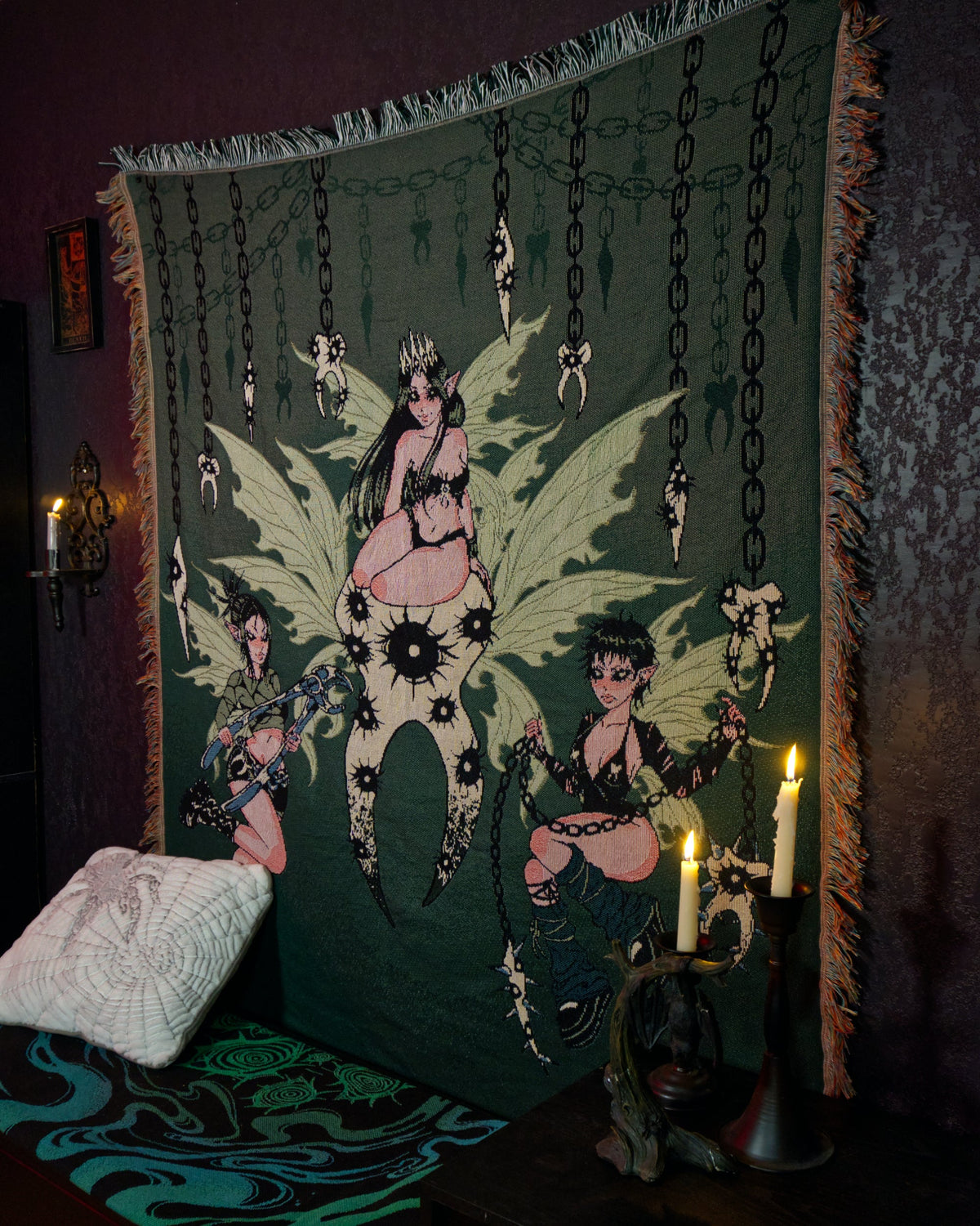 Tooth Decay - Dark Fairy Woven Blanket