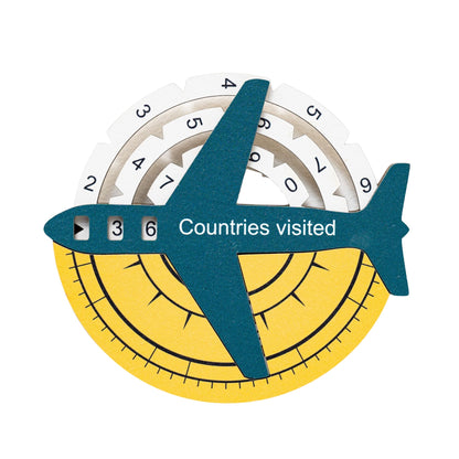 Travel Tracker 3D Colored Wooden World Map - Country
