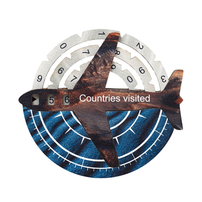 Travel Tracker 3D Colored Wooden World Map - Dune