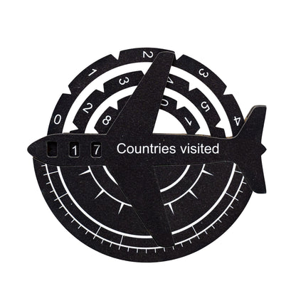 Travel Tracker 3D Colored Wooden World Map – Midnight