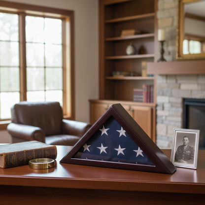 Flag Box, Flag Pedestal Box, Flag Boxes - Fit 3' x 5' flag ,Fit 5' x 9.5' Casket Flag.