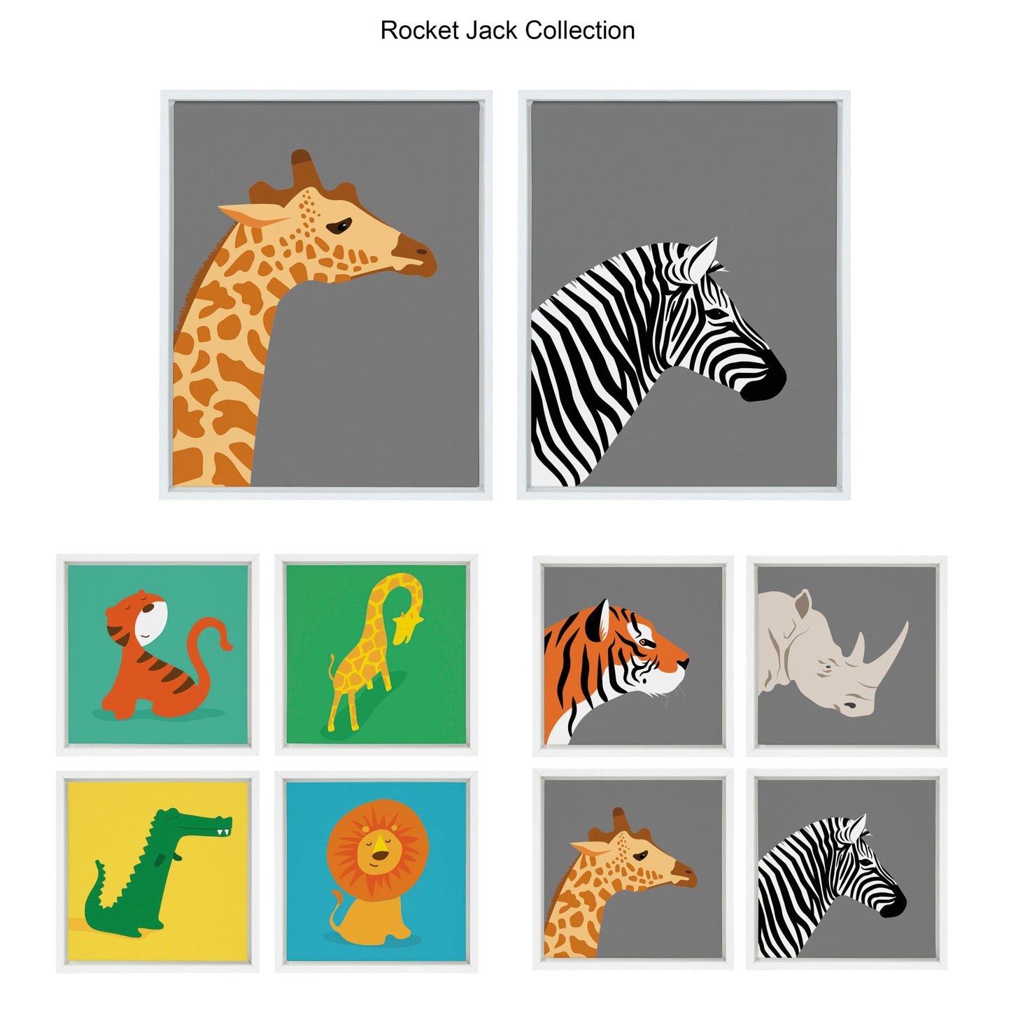 Sylvie Splash Framed Canvas by Rocket Jack