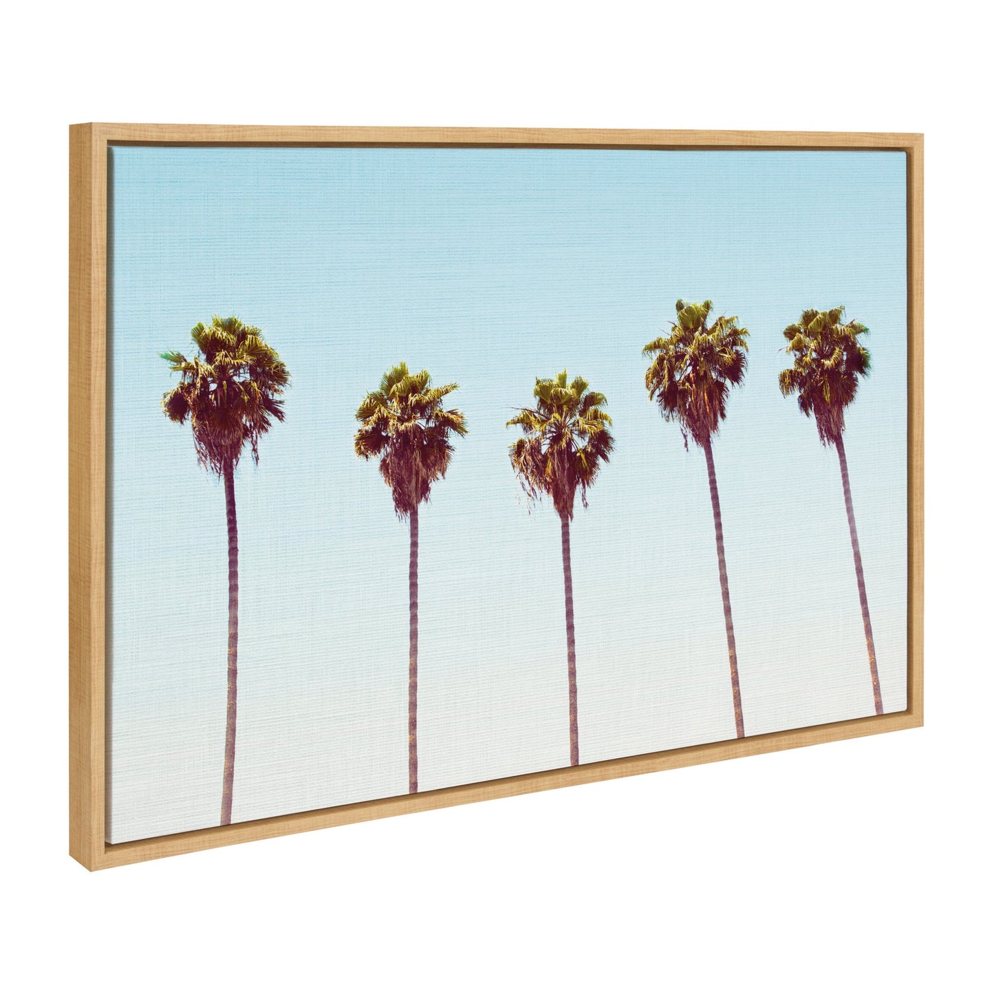 Sylvie Five Palms Framed Canvas by Simon Te