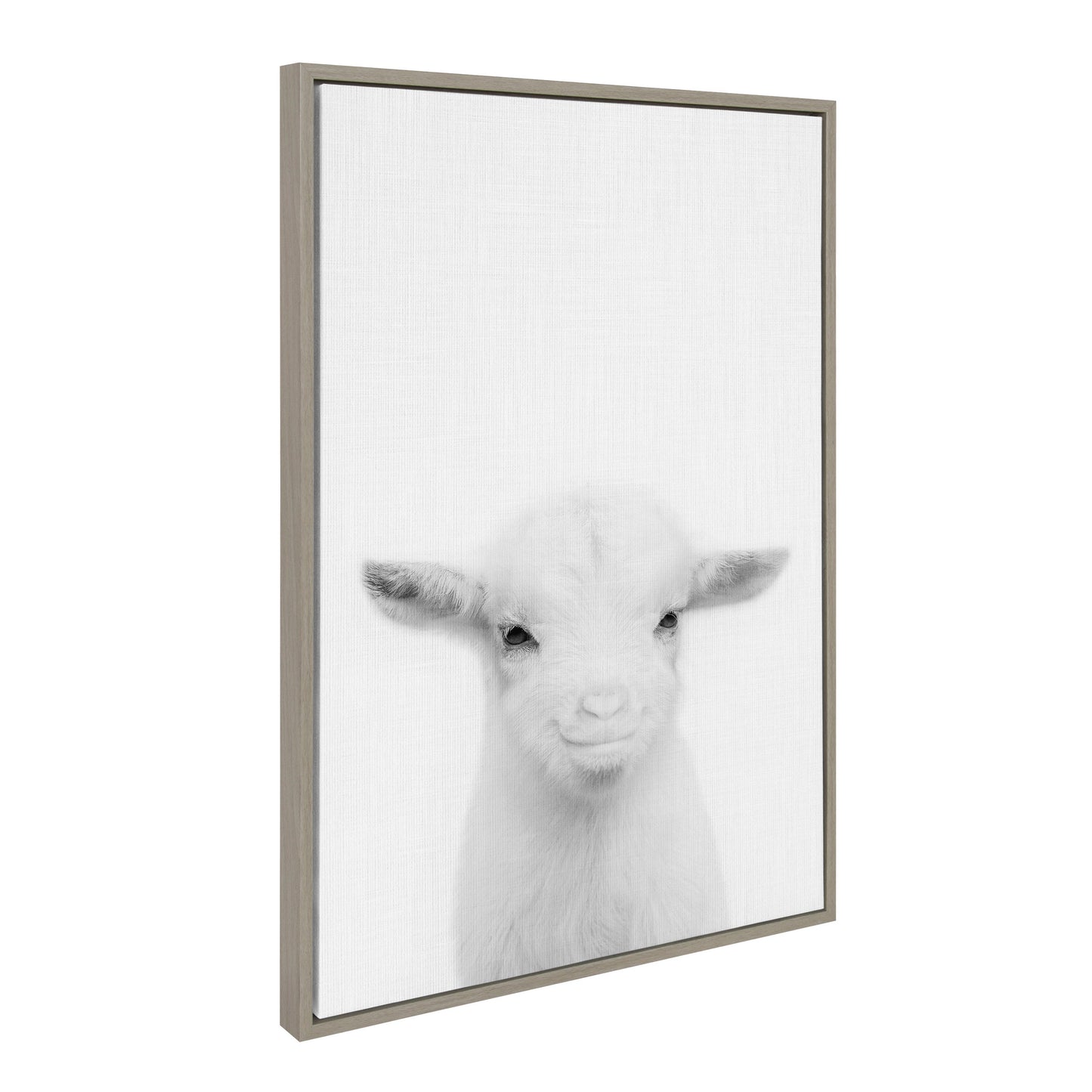 Sylvie Baby Goat Framed Canvas by Simon Te Tai