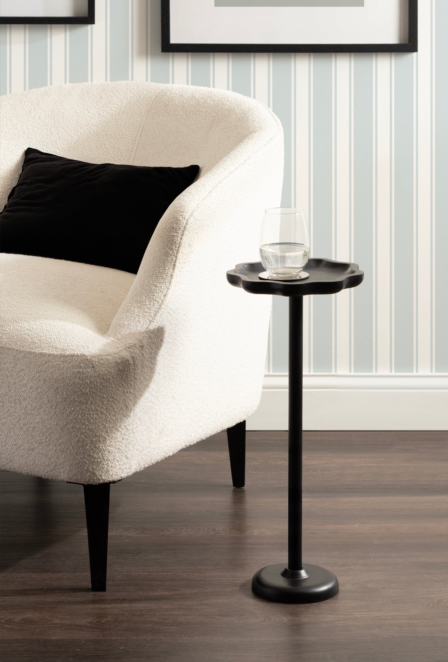 Alezar Scallop Wood Drink Table