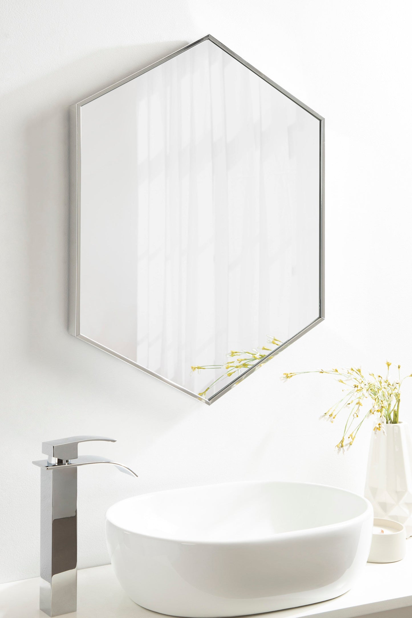 Rhodes Framed Hexagon Wall Mirror
