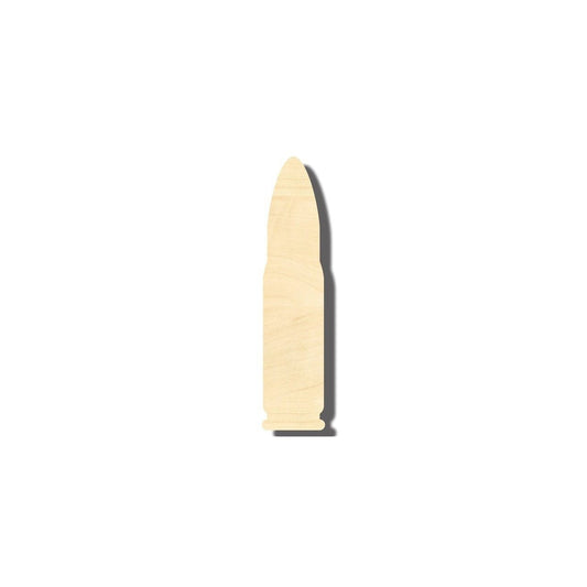 Unfinished Wood Bullet Shape - Sporting - Craft - up to 46" DIY