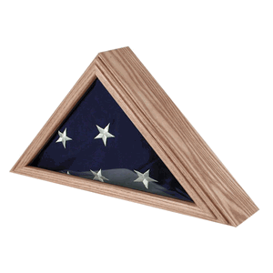 Capitol Flag Case -  Fit 3ft X 5ft Flag - Oak