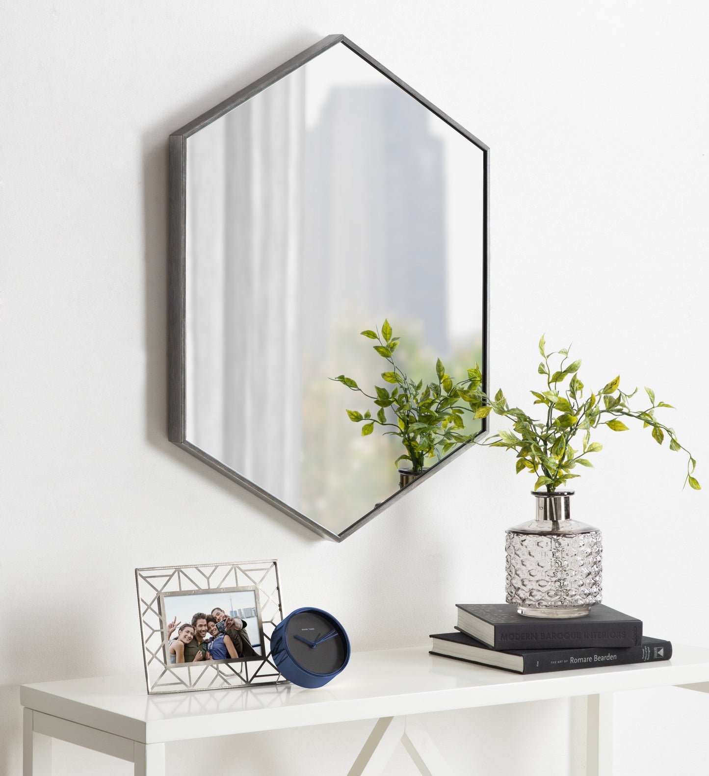 Rhodes Framed Hexagon Wall Mirror