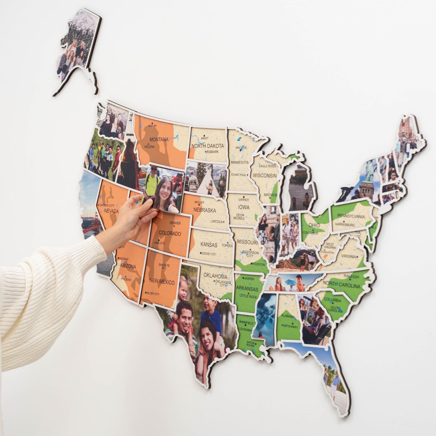 USA Photo Map Physical