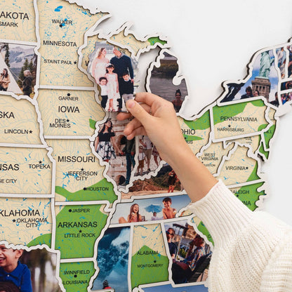USA Photo Map Physical