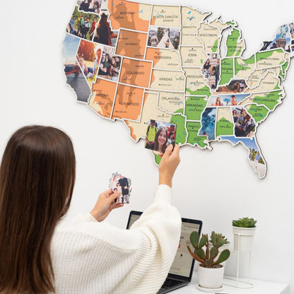 USA Photo Map Physical
