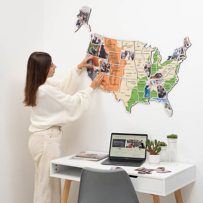 USA Photo Map Physical