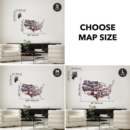 USA Photo Map Physical