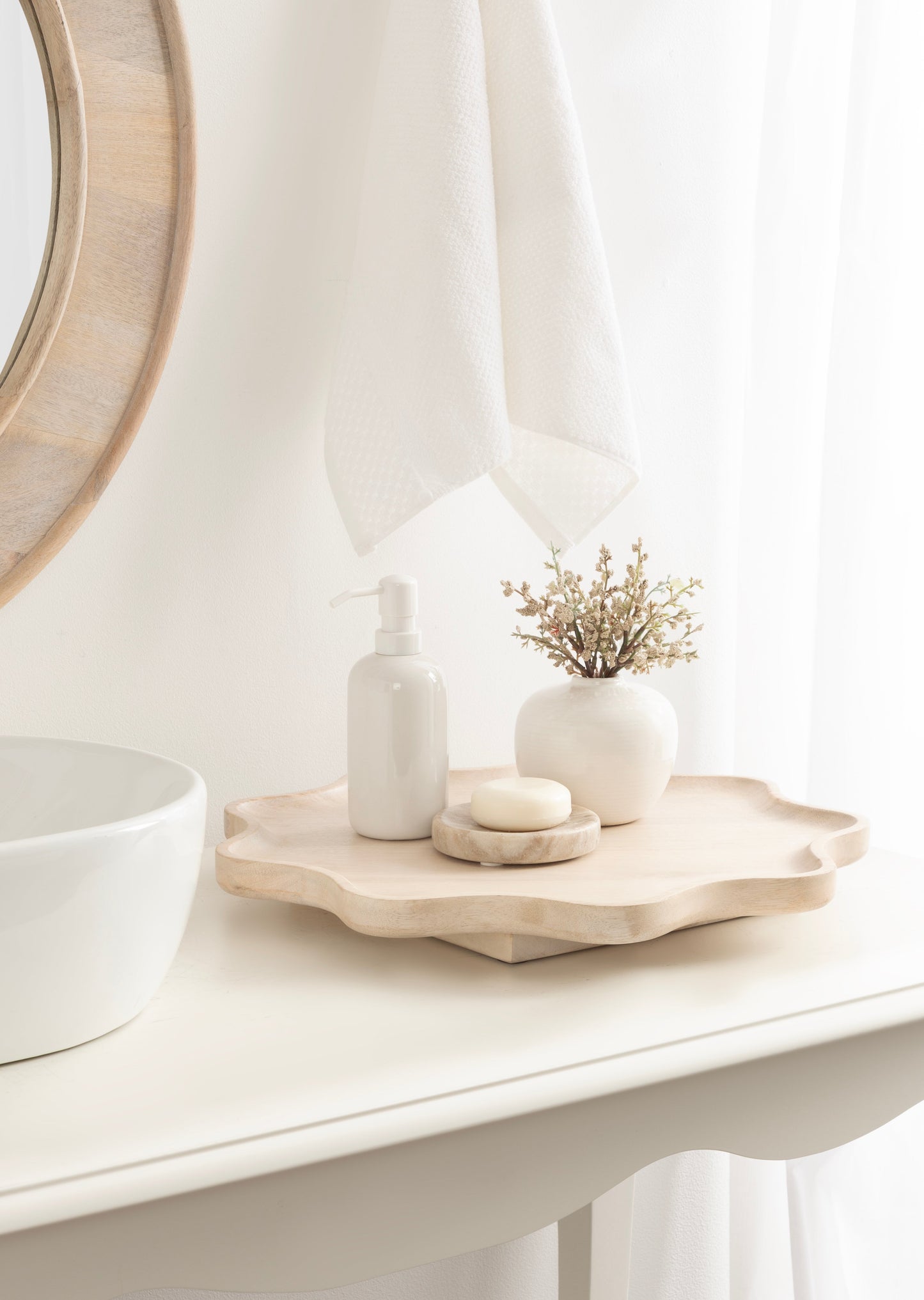 Alezar Wood Lazy Susan Tray