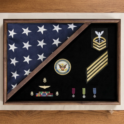 MEMORIAL FLAG CASE - FOLDED CORNER.