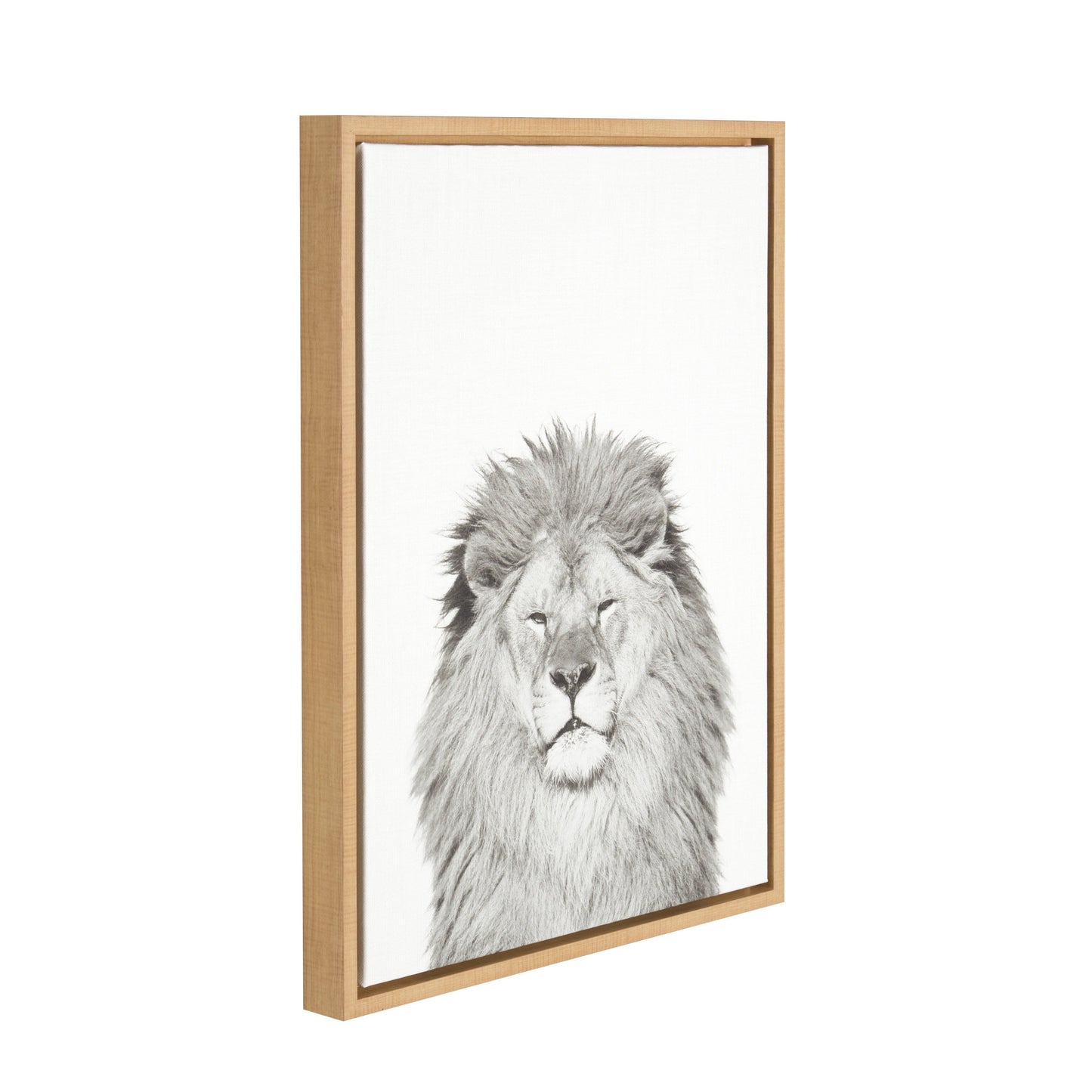 Sylvie Lion Framed Canvas by Simon Te Tai
