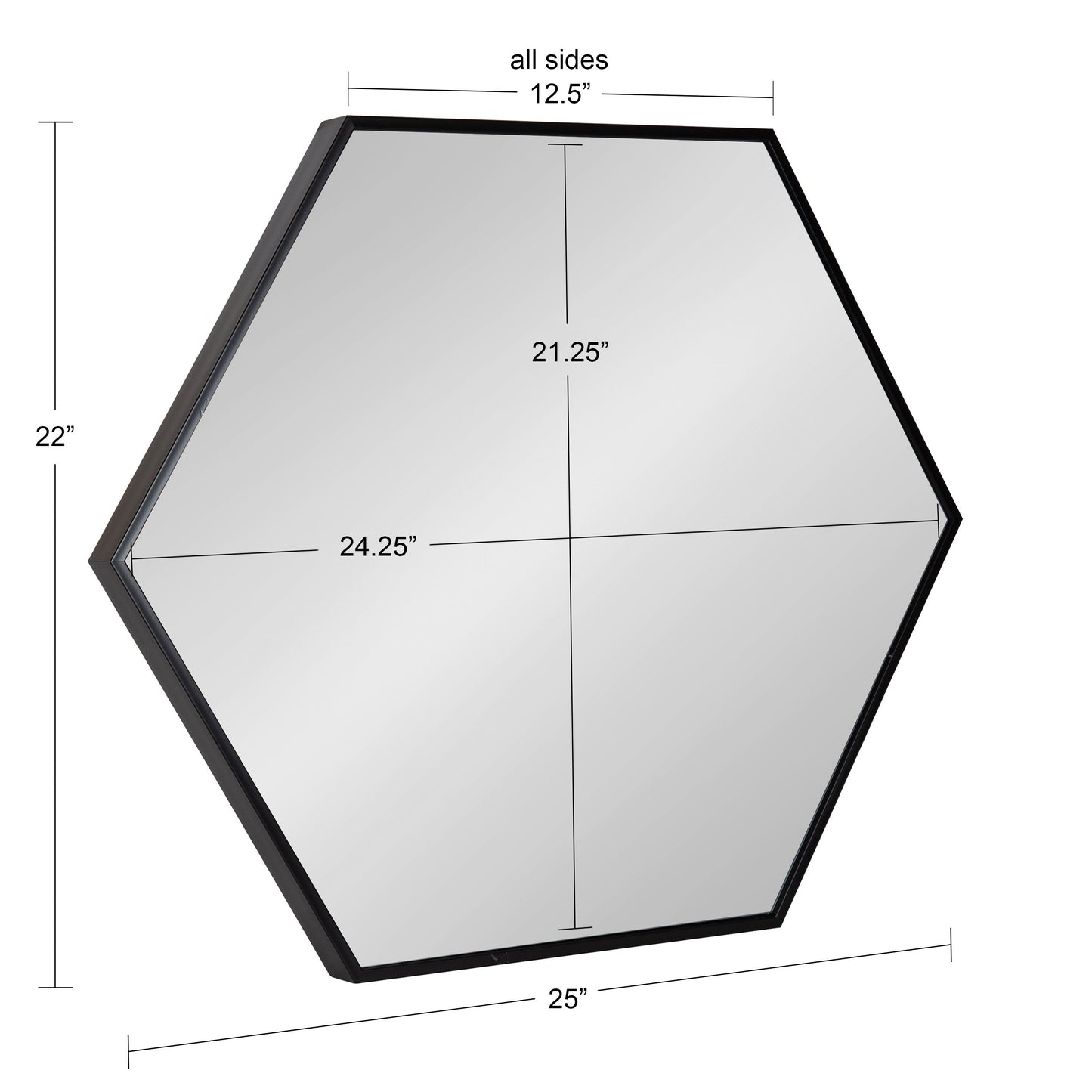Rhodes Framed Hexagon Wall Mirror