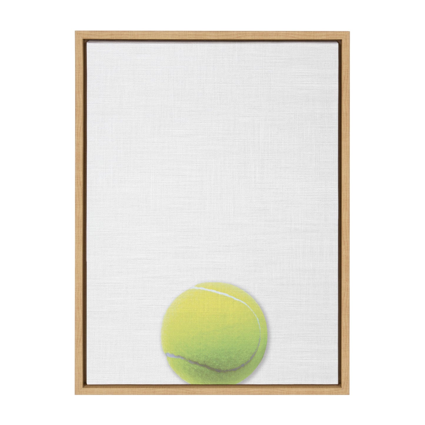 Sylvie Color Tennis Ball Portrait Framed Canvas, Natural 18x24