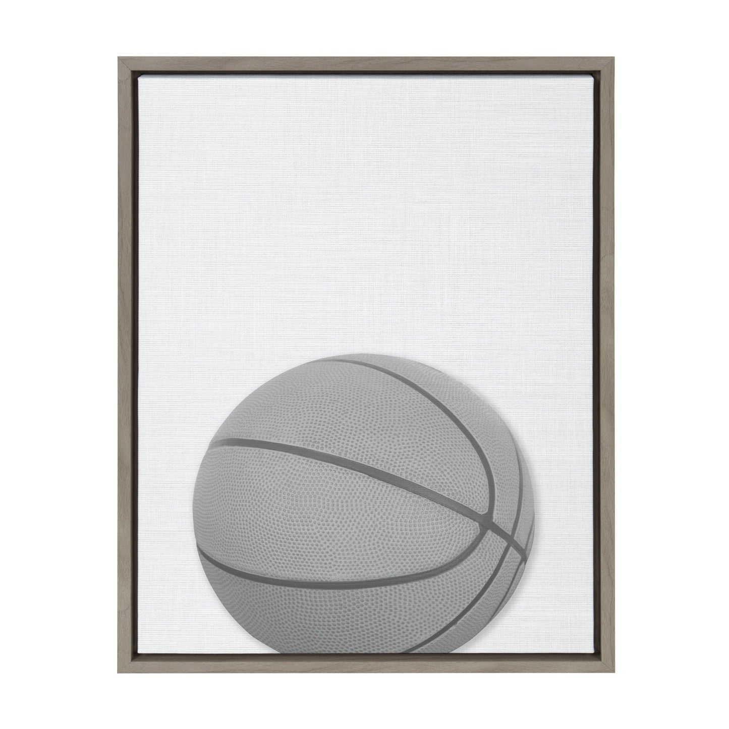 Sylvie Basketball Portrait Framed Canvas, Gray 18x24