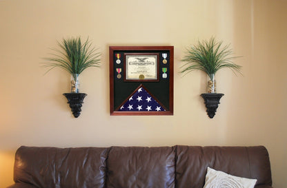 Flag and Certificate Case, Flag Display Cases With Certificate.
