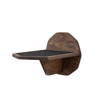 Wooden Hexagon Step - Dark Walnut