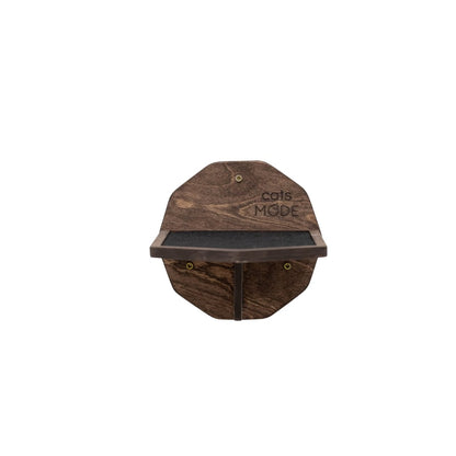 Wooden Hexagon Step - Dark Walnut