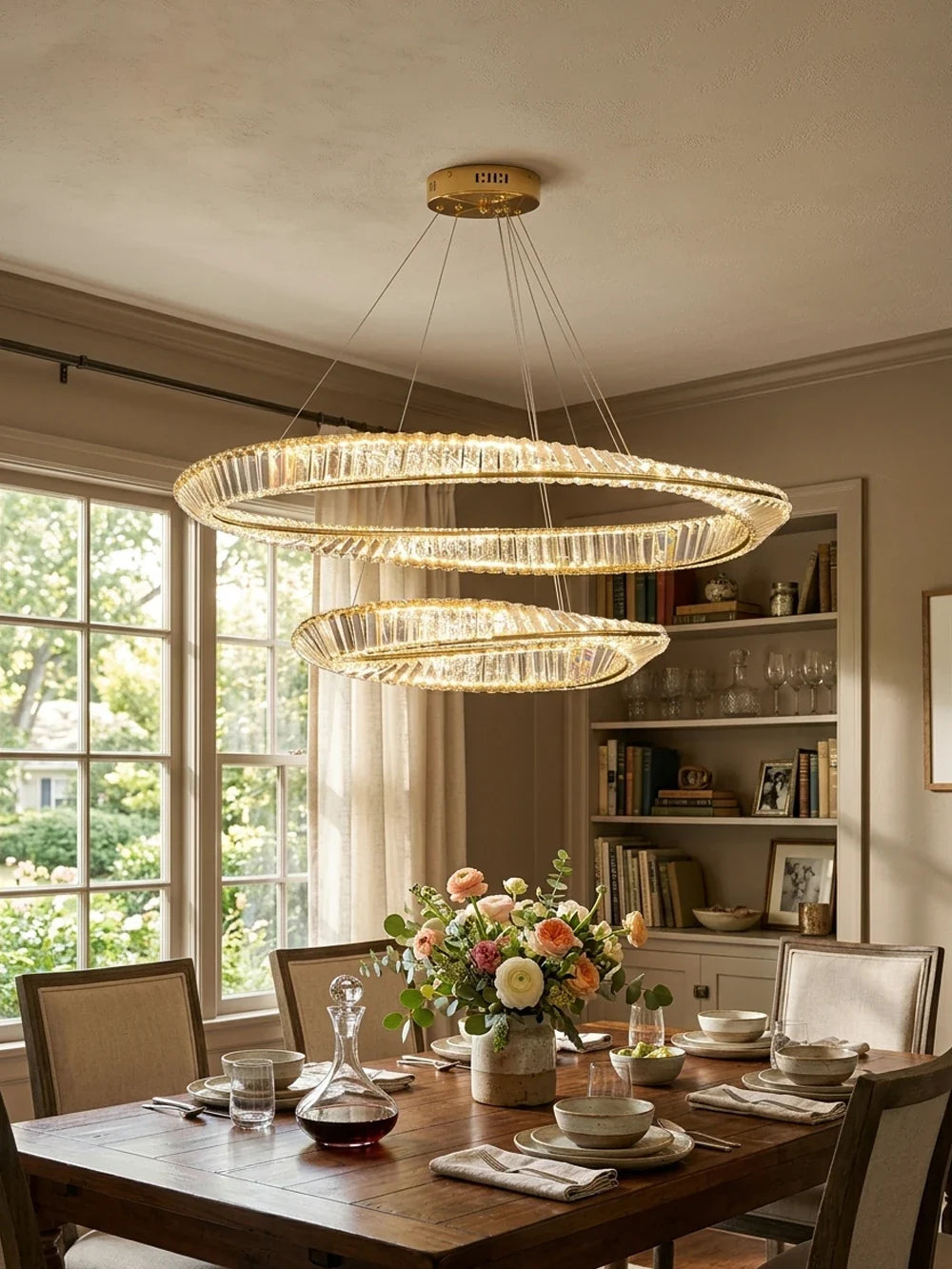 Wave Circle Elegant Crystal Chandelier