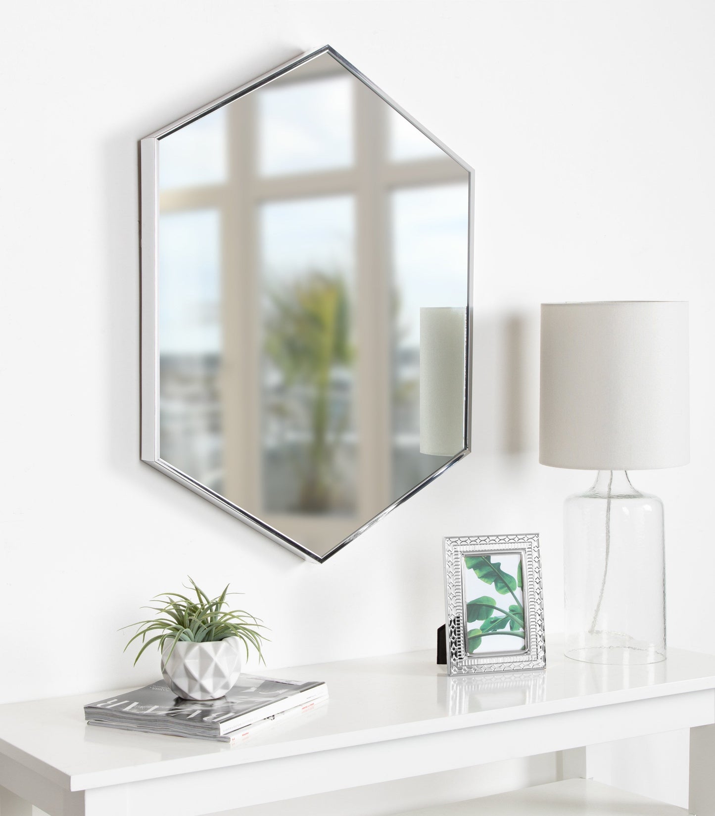 Rhodes Framed Hexagon Wall Mirror