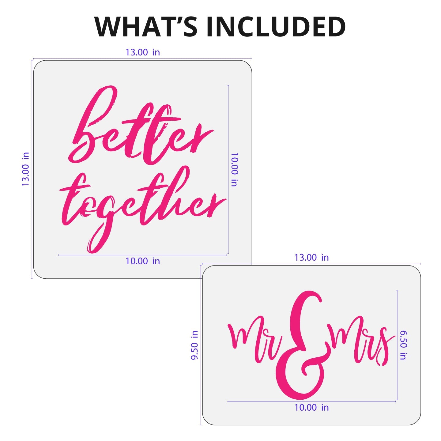 Valentine's Day Couples Stencil Set