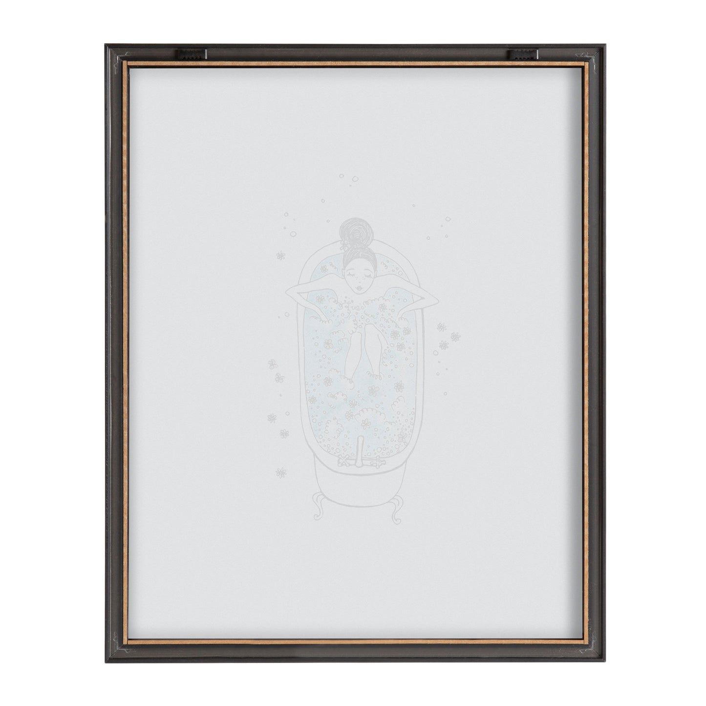 Blake Girl in a Bath Framed Printed Glass by Viola Kreczmer