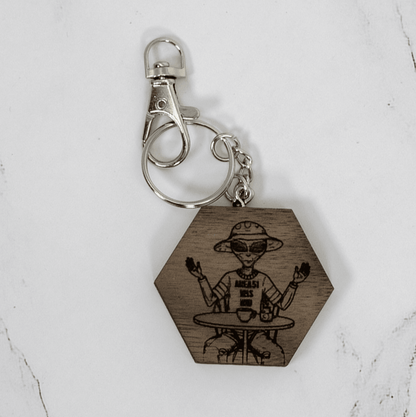 Wood Keychain | Area 51