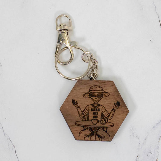 Wood Keychain | Area 51