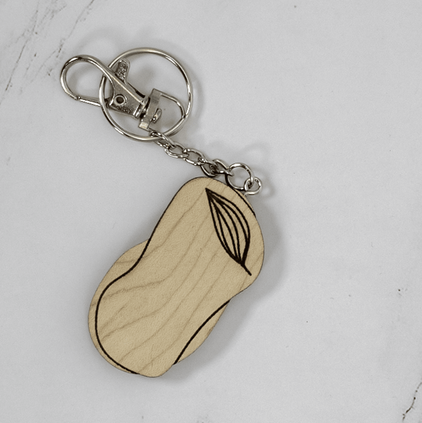 Wood Keychain | Large Organic