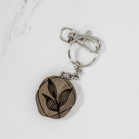 Wood Keychain | Small Organic